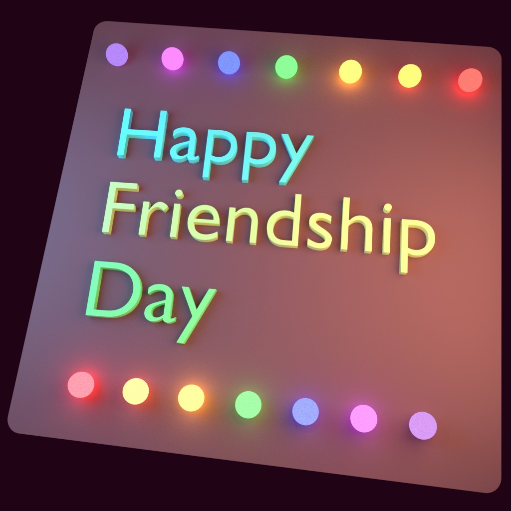3D Friendship Day Card preview image 1